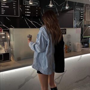 Two tone denim jacket